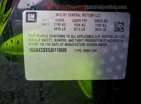 1G6AX5SX0J0110686 2018 CADILLAC CTS Black 