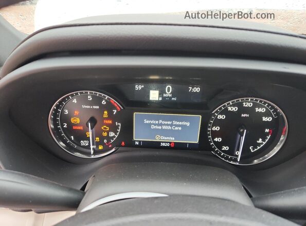 1G6DJ5RKXS0120149 2025 CADILLAC CT4 White Սարքավորումների վահանակի տեսք