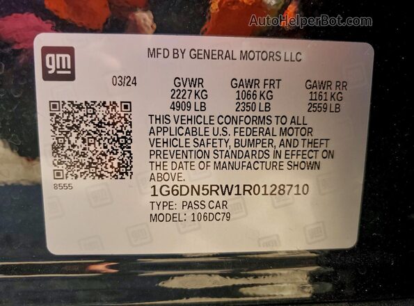 1G6DN5RW1R0128710 2024 CADILLAC CT5 Black Engine compartment view
