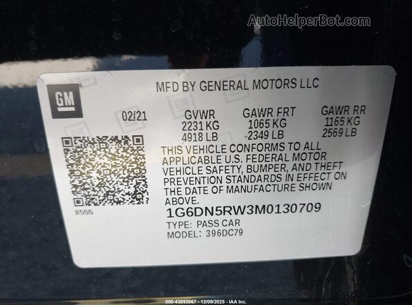 1G6DN5RW3M0130709 2021 CADILLAC CT5 Black Engine compartment view