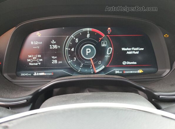 1G6DP5RK5N0135208 2022 CADILLAC CT5 Orange Widok zestawu wskaźników