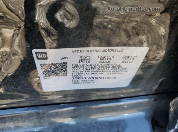 1G6DS5RK6P0118578 2023 CADILLAC CT5 Черный Вид подкапотного пространства