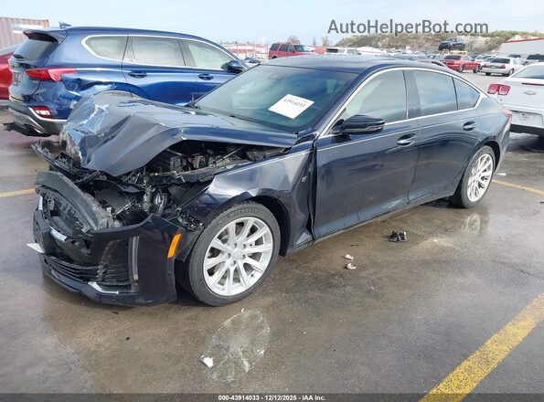 1G6DW5RK5M0112688 2021 CADILLAC CT5 Black Առջևի ձախ երեք քառորդ տեսարան