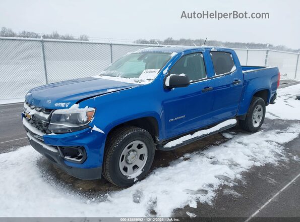 1GCGSBEA2N1320718 2022 CHEVROLET COLORADO Синий Передняя левая четверть