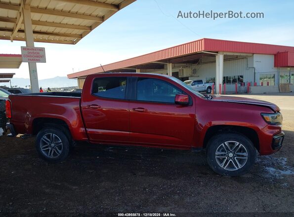 1GCGSBEN0M1275943 2021 CHEVROLET COLORADO Burgundy 