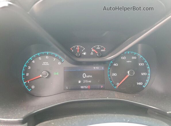 1GCGSCEN1K1318625 2019 CHEVROLET COLORADO Красный Вид щитка приборов