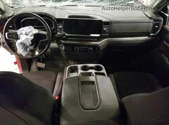1GCPDDEK6PZ165190 2023 CHEVROLET 1500 Maroon Widok deski rozdzielczej