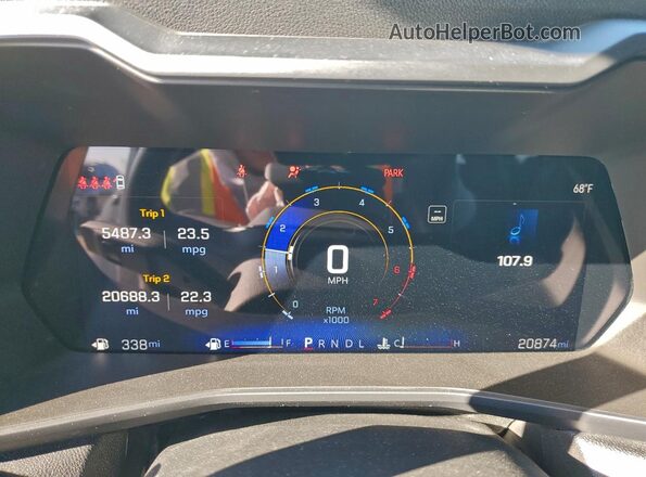 1GCPSBEK1R1180319 2024 CHEVROLET COLORADO White Սարքավորումների վահանակի տեսք