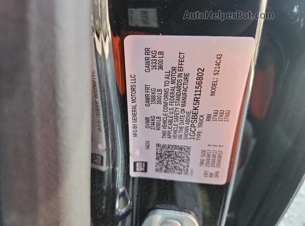 1GCPSBEK5R1156802 2024 CHEVROLET COLORADO Черный Вид подкапотного пространства