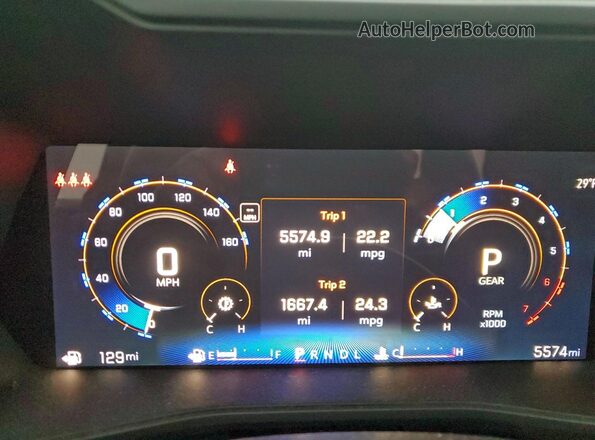 1GCPSBEK6R1222998 2024 CHEVROLET COLORADO Белый Вид щитка приборов