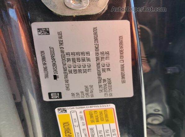 1GKS2BKD4PR533137 2023 GMC YUKON Gray სალონის 360-გრადუსიანი ხედი