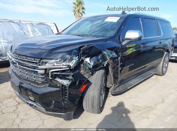 1GNSKFKD2MR215622 2021 CHEVROLET SUBURBAN Black წინა მარცხენა ხედი სამი მეოთხედიდან