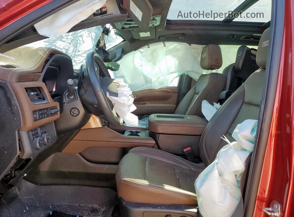 1GNSKTKT4NR289213 2022 CHEVROLET TAHOE Red Widok wnętrza z przodu