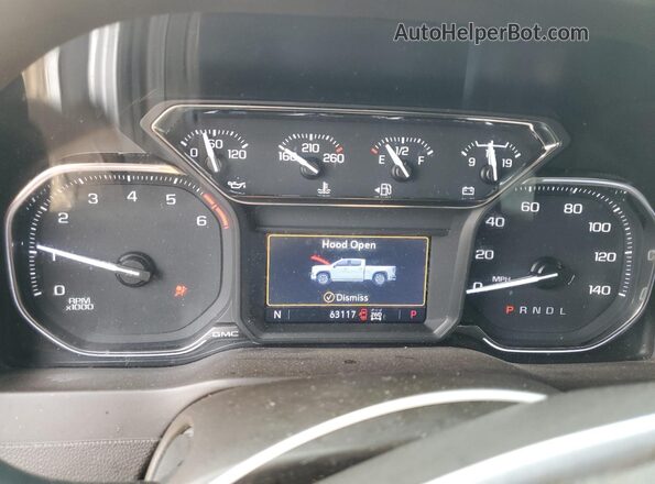 1GT49ME72NF222886 2022 GMC SIERRA White ხელსაწყოთა პანელის ხედი
