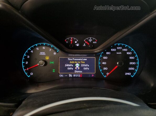 1GTG6CEN4K1277198 2019 GMC CANYON White Widok zestawu wskaźników