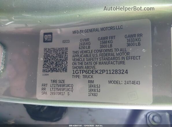 1GTP6DEK2P1128324 2023 GMC CANYON Gray Engine compartment view