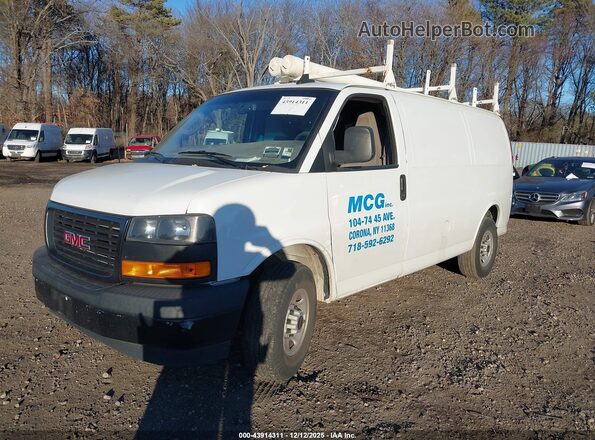 1GTW7AFP7K1295904 2019 GMC SAVANA 2500 White წინა მარცხენა ხედი სამი მეოთხედიდან