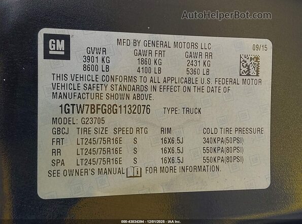 1GTW7BFG8G1132076 2016 GMC SAVANA 2500 Black Շարժիչի բաժամունքի տեսք