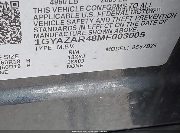 1GYAZAR48MF003005 2021 CADILLAC XT4 Green Widok komory silnika