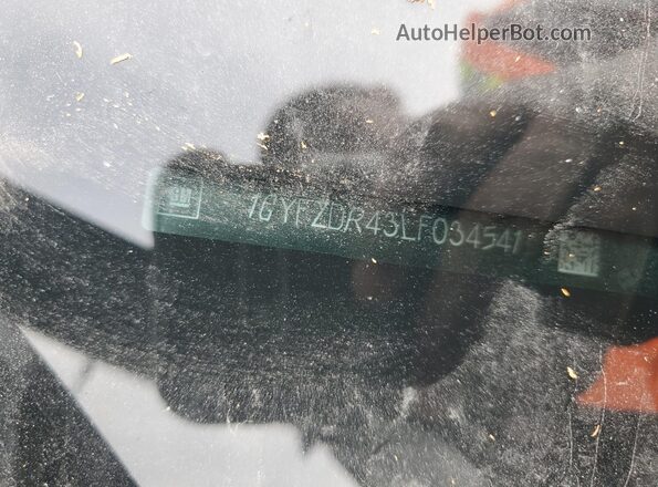 1GYFZDR43LF034541 2020 CADILLAC XT4 Blue Widok naklejki z numerem VIN
