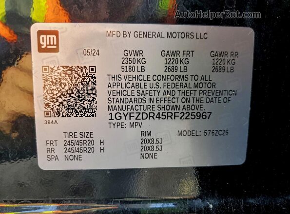 1GYFZDR45RF225967 2024 CADILLAC XT4 Black 