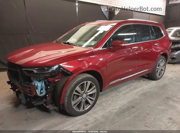 1GYKPDRS0MZ197666 2021 CADILLAC OTHER Red Առջևի ձախ երեք քառորդ տեսարան