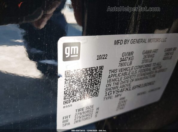 1GYS4FKL6PR180902 2023 CADILLAC ESCALADE Black Вид підкапотного простору