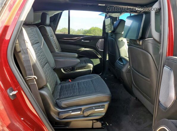 1GYS4GKL5PR462583 2023 CADILLAC ESCALADE Красный Вид задней части салона
