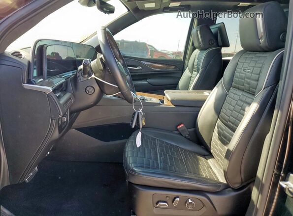 1GYS4GKLXPR482103 2023 CADILLAC ESCALADE Black Вид салону спереду