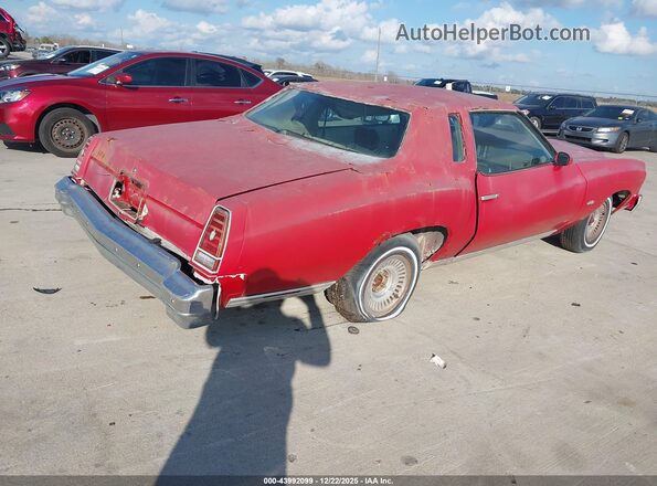 1H57V6R484291     1976 CHEVROLET MONTE CARLO Красный Задняя правая четверть