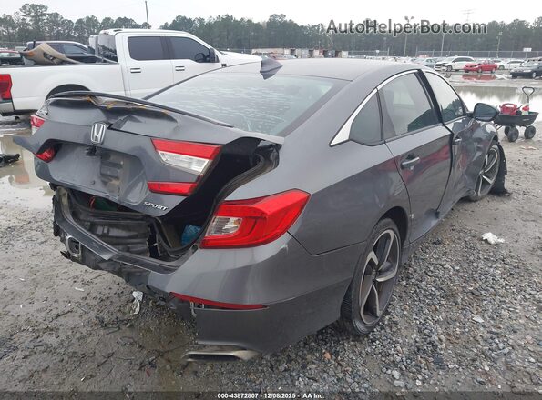 1HGCV1F30JA087465 2018 HONDA ACCORD Gray Trasero derecho