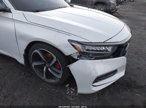 1HGCV1F33KA073125 2019 HONDA ACCORD Белый Вид спереди