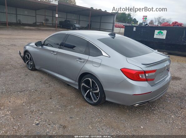1HGCV1F33MA052875 2021 HONDA ACCORD Серебряный Задняя левая четверть