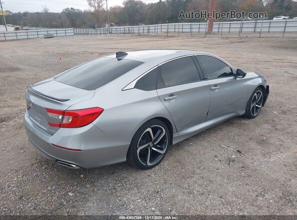 1HGCV1F33MA052875 2021 HONDA ACCORD Серебряный Задняя правая четверть
