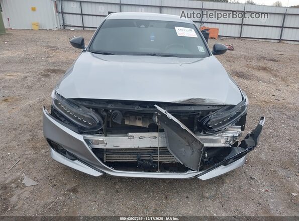1HGCV1F33MA052875 2021 HONDA ACCORD Серебряный Вид задней части салона