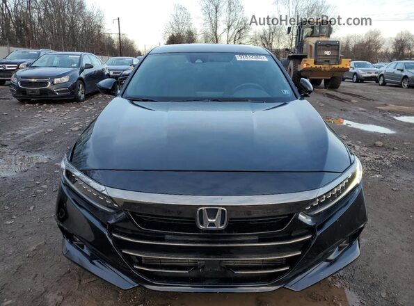 1HGCV1F35NA039286 2022 HONDA ACCORD Black Front view