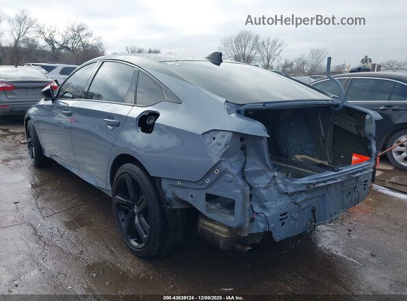 1HGCV1F36MA040879 2021 HONDA ACCORD Серый Задняя левая четверть