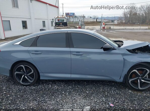 1HGCV1F39NA027481 2022 HONDA ACCORD Синий Вид задней части салона