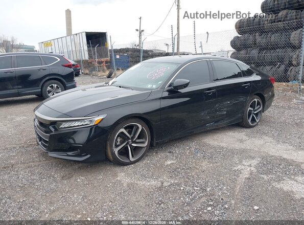 1HGCV1F39NA103149 2022 HONDA ACCORD Black Vista tres cuartos delantera izquierda