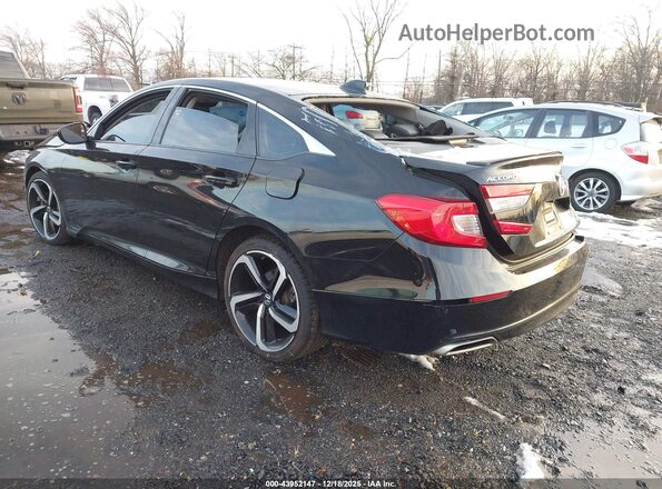 1HGCV1F45MA050148 2021 HONDA ACCORD Black Trasero izquierdo