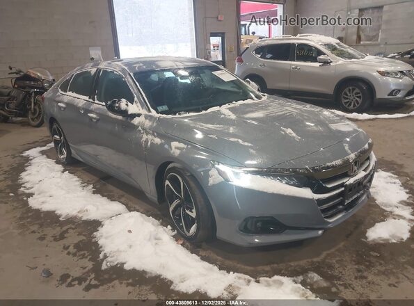 1HGCV1F4XNA070204 2022 HONDA ACCORD Light Blue Вид задней части салона