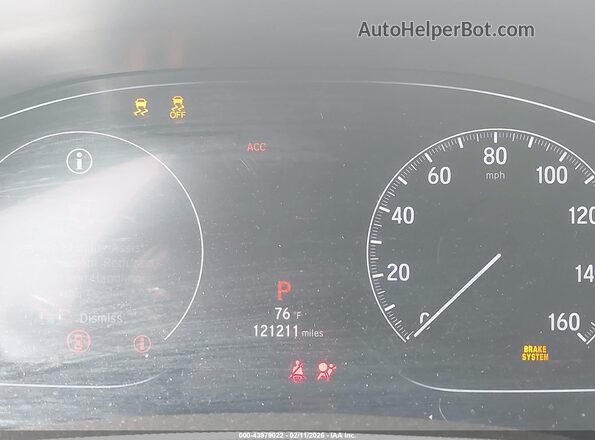 1HGCV2F32KA003010 2019 HONDA ACCORD Black Հետևի նստատեղերի տեսք