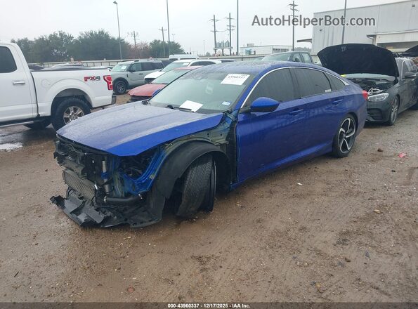 1HGCV2F36LA022547 2020 HONDA ACCORD Синий Передняя левая четверть