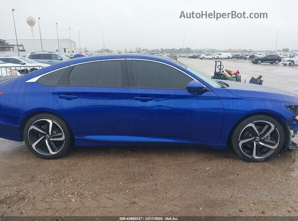 1HGCV2F36LA022547 2020 HONDA ACCORD Синий Вид задней части салона
