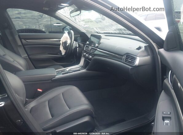 1HGCV2F37NA004447 2022 HONDA ACCORD Black Widok wnętrza z przodu