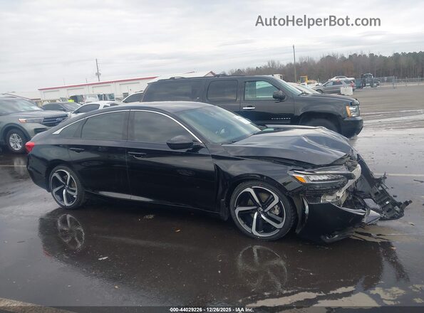 1HGCV2F37NA004447 2022 HONDA ACCORD Black Widok wnętrza z tyłu