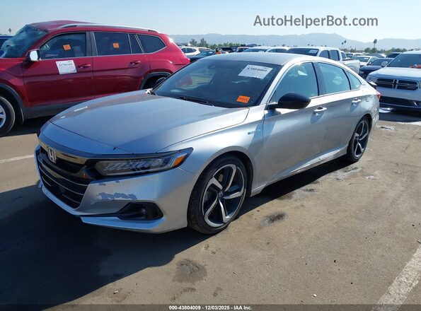 1HGCV3F26NA026632 2022 HONDA ACCORD Silver წინა მარცხენა ხედი სამი მეოთხედიდან