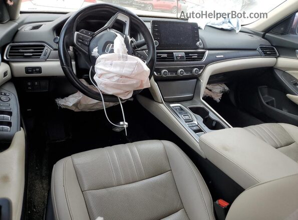 1HGCV3F51NA007187 2022 HONDA ACCORD Red Առջևի վահանակի տեսք