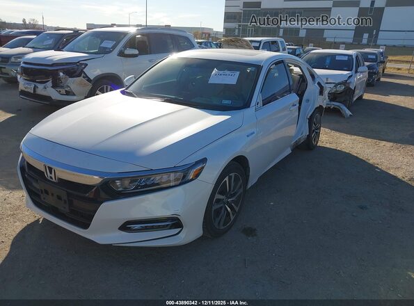 1HGCV3F57JA016471 2018 HONDA ACCORD HYBRID Белый 