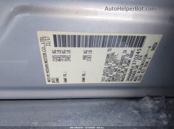 1N4AA6AP6JC370245 2018 NISSAN MAXIMA Silver 